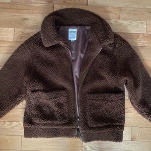 oversized brown teddy bear jacket Medium/Large